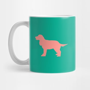 Spaniel Dog Coloured Silhouette Mug